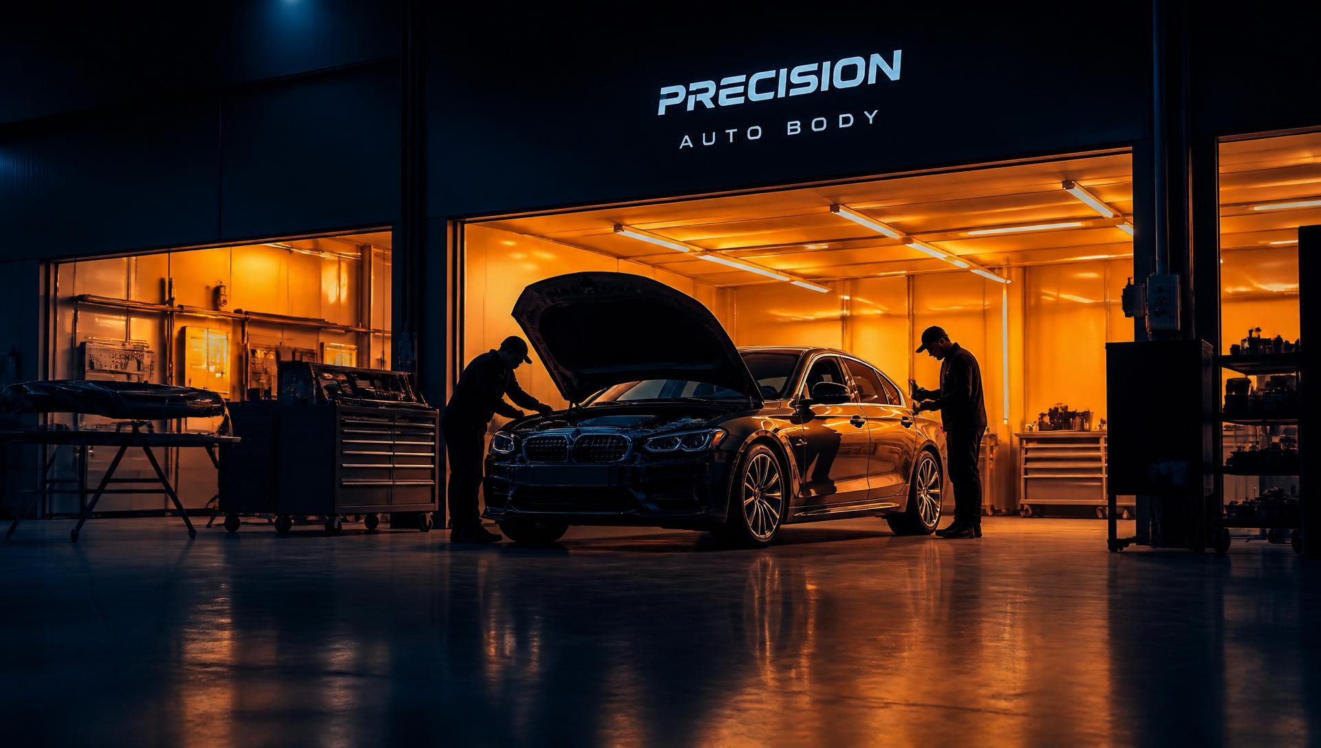 Interior of the Madeena Al Amwaj auto workshop